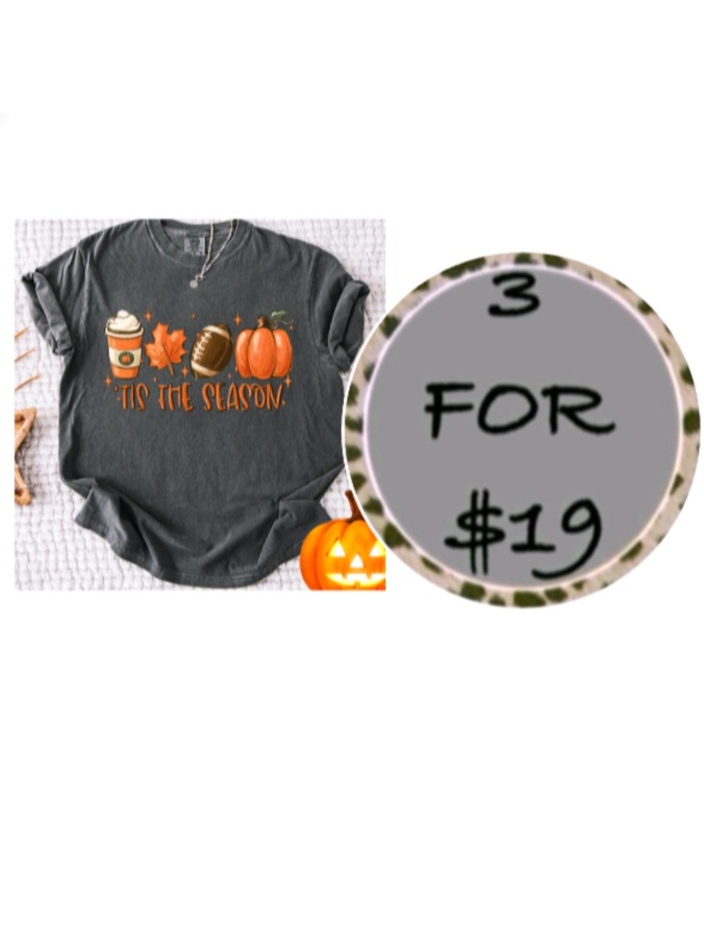 3/$19 ‘Tis the Season Fall Football Autumn short sleeve T-shirt